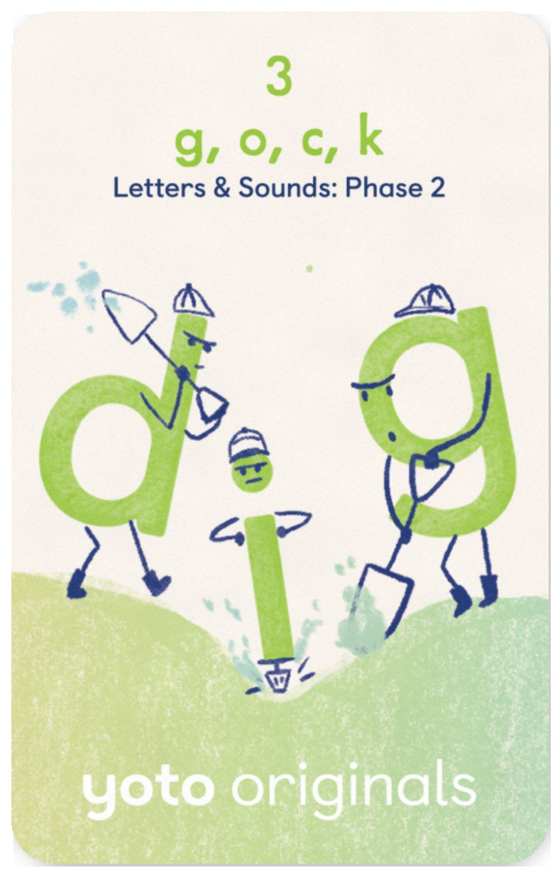 Phonics: Letters and Sounds: Phase 2 Letter Sounds : g, o, c, k Dig