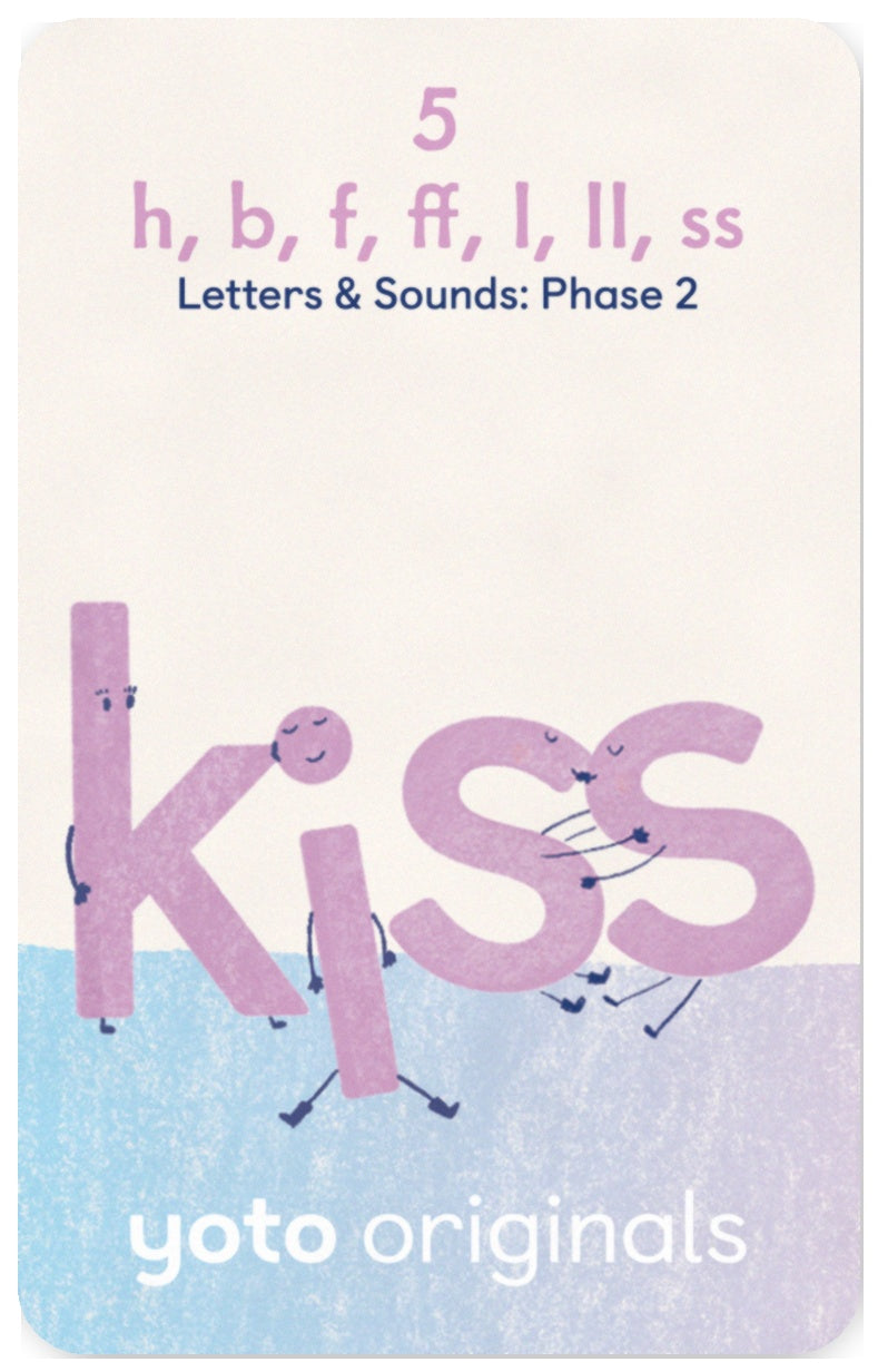 Phonics: Letters and Sounds: Phase 2 Letter Sounds : h, b, f, ff, l, ll, ss Kiss