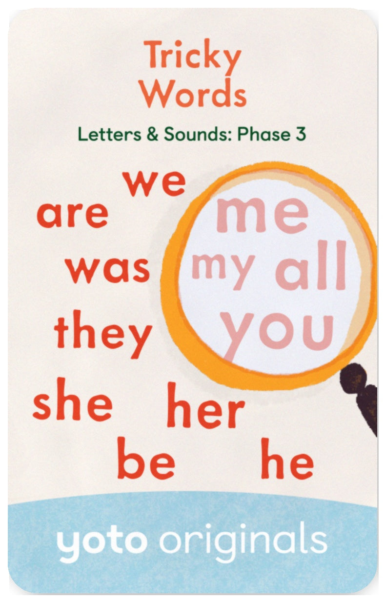 Phonics: Letters and Sounds: Phase 3 Tricky Words 